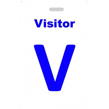 Custom Printed PVC Visitor Badges + Strap Clips - 10 pack